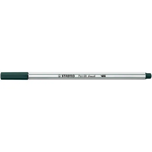 Vláknová fixka, STABILO "Pen 68 brush", zemovo zelená