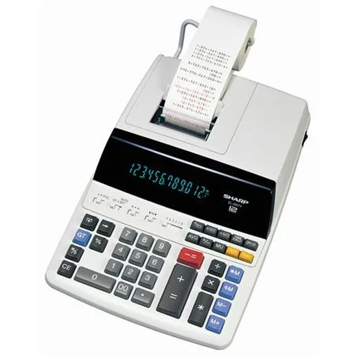 Kalkulačka s tlačou, 12 miestny displej, 2 farebná tlač, SHARP "EL-2607LG"