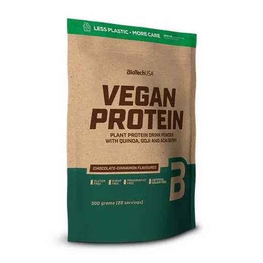 Výživový doplnok, 500 g, vegan, BIOTECH USA, čokoláda-škorica