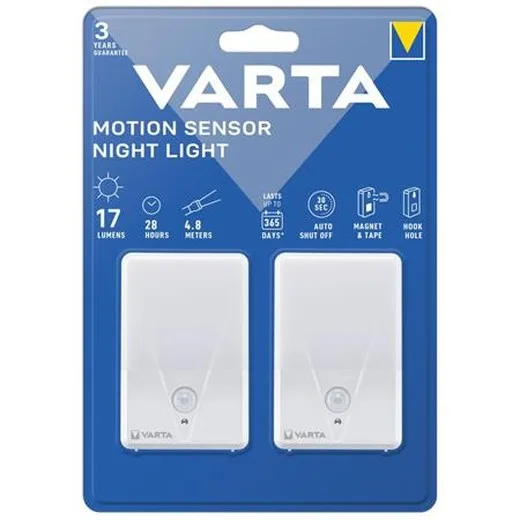 Nočné svetlo, LED, 2 ks, VARTA "Motion Sensor Night"