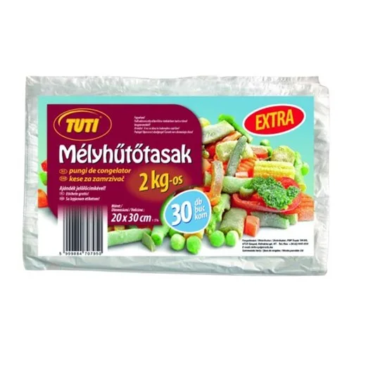 Vrecká do mrazničky, 2 kg, 30 ks, TUTI