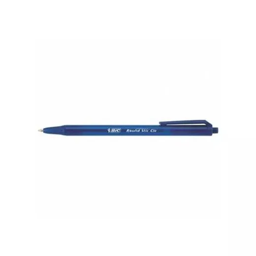 Guľôčkové pero, 0,32 mm, stláčací mechanizmus, BIC "Round Stic Clic", modré