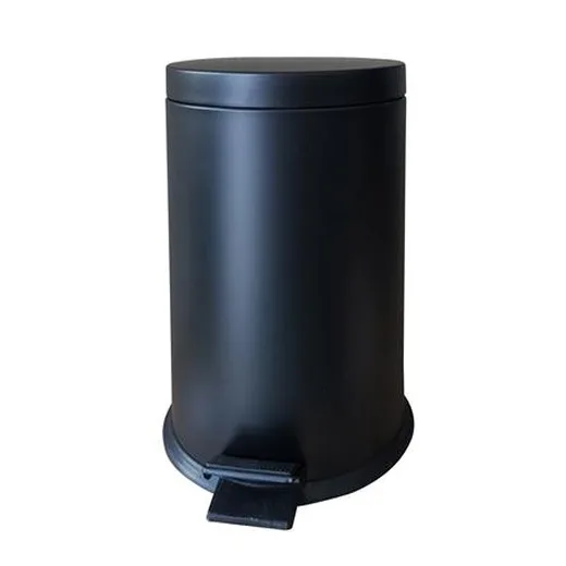 Odpadkový kôš, pedálový, kovový, 7 l, odnímateľná nádoba, čierna