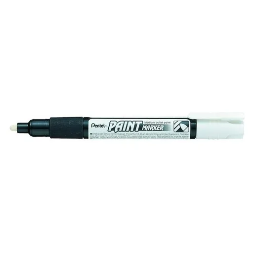 Lakový popisovač, 2 mm, kužeľový hrot, PENTEL "MMP20", biela