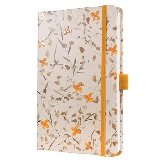 Zápisník, exkluzívny, 135x203 mm, linajkový, 87 listov, tvrdá obálka, SIGEL "Jolie" Bloom Orange
