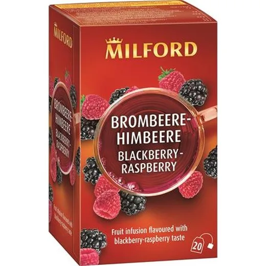Ovocný čaj, 20x2,5 g, MILFORD "Blackberry-raspberry", černica-malina