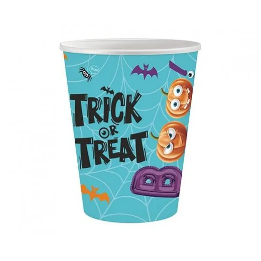Pohár, papierový, 2,5 dl, "Trick or Treat"