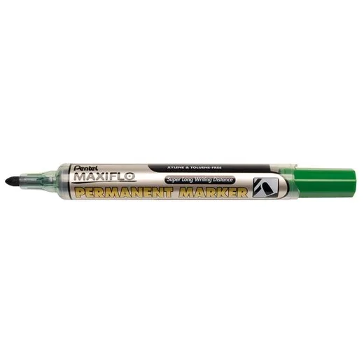 Permanentný popisovač, 1,5 mm, kužeľový hrot, PENTEL "Maxiflo NFL50", zelená