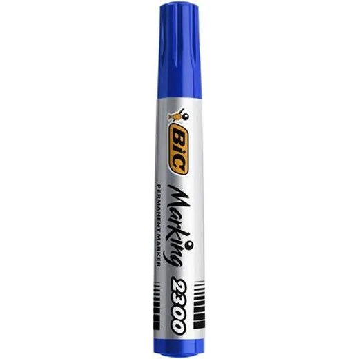 Permanentný popisovač, 3,7-5,5 mm, zrezaný hrot, BIC "ECO 2300", modrá
