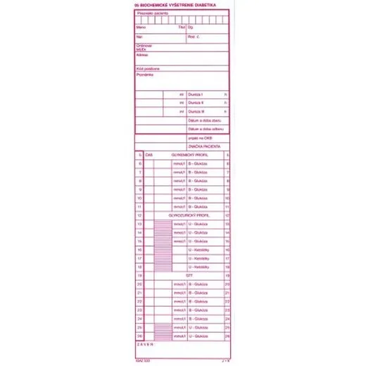 05 - Biochem. vyšetr. diabetika 100 listov