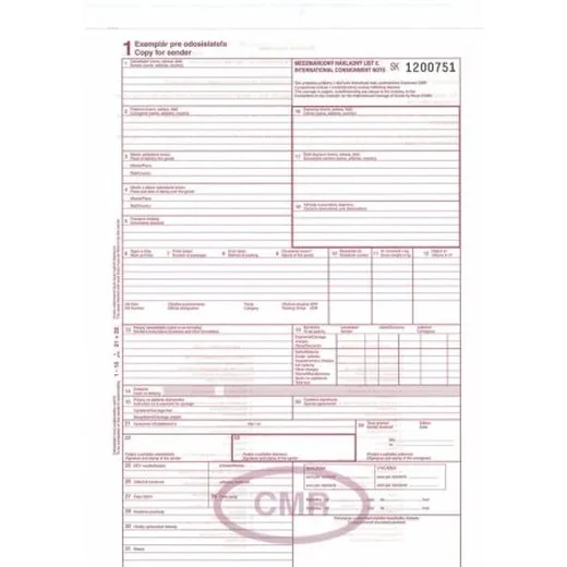 CMR - 5 listov SK/GB