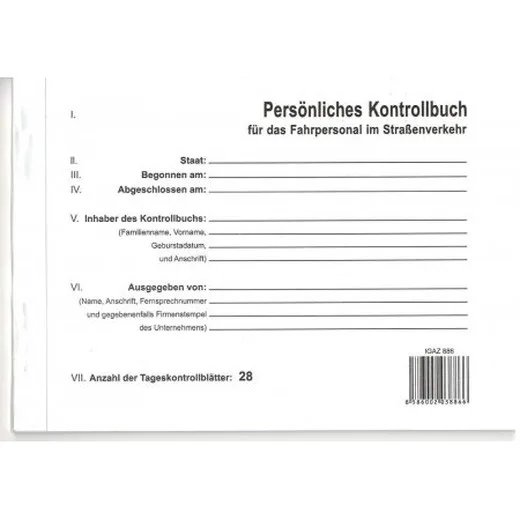 Personliche kontrollbuch čísl. A5 blok