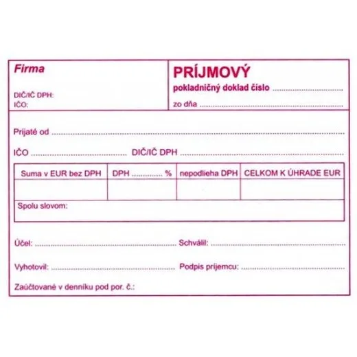 Príjm. pokl. dok. pre jednod.účt samopr.