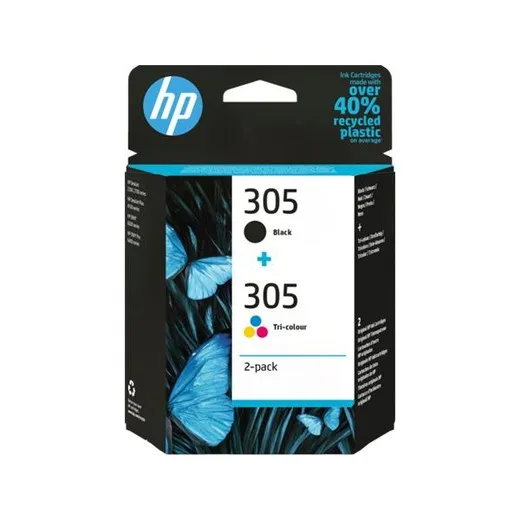 6ZD17AE atramentová náplň do multipack Deskjet 2320,2710, 4120 tlačiarní, HP 305, čierna, farebná, 120+100 strán