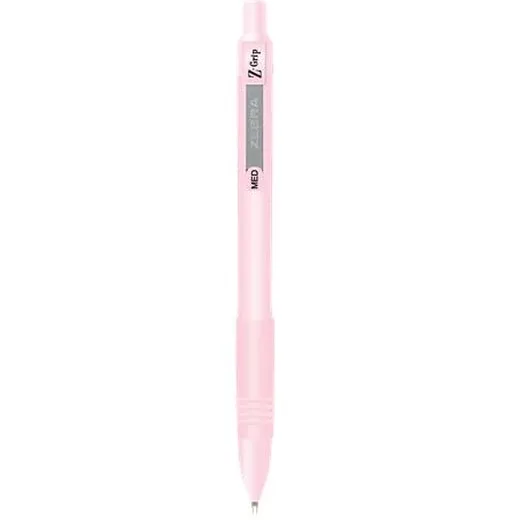 Guľôčkové pero, 0,27 mm, stláčací mechanizmus, ružové telo pera, ZEBRA "Z-Grip Pastel", modré