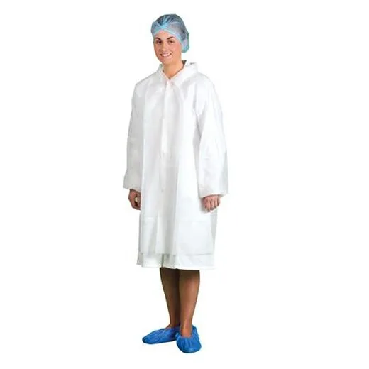 Plášť, jednorazový, polypropylén, veľkosť XL, biela, 10 ks