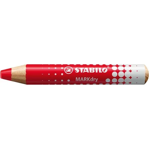 Suchý popisovač na tabuľu a flipchart, kužeľový hrot, STABILO "MARKdry", červená