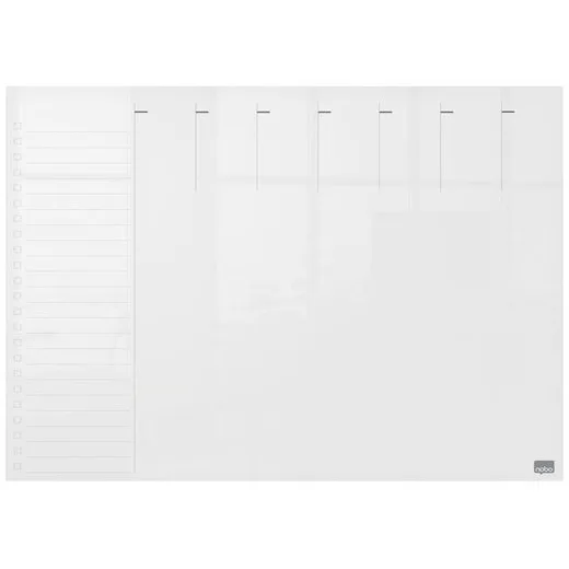 Plánovacia tabuľa, akrylová, týždenná, nástenná/stolná, A3, NOBO "Home"