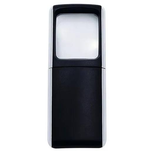 Lupa, 35x38 mm, s LED svetlom, WEDO, čierna