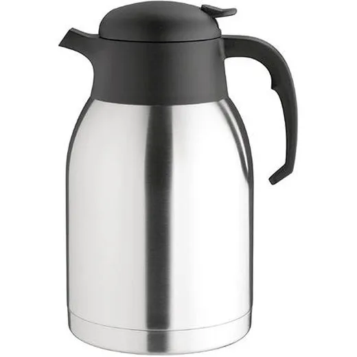 Termoska, 1,5 l, nerezová oceľ, plastová hlava, čierna