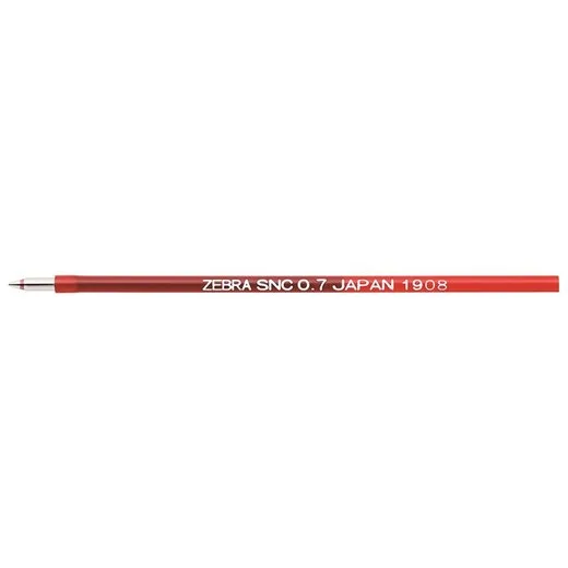 Náplň do guľôčkového pera, 0,24 mm, ZEBRA "SNC", červená