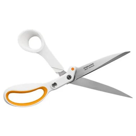 Nožnice na látky, 25 cm, FISKARS "Amplify", biela