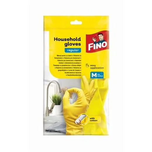Gumené rukavice, rozmer M, 1 pár, FINO