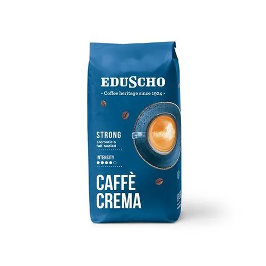Káva, pražená, zrnková, 500 g, EDUSCHO "Caffe Crema Strong"