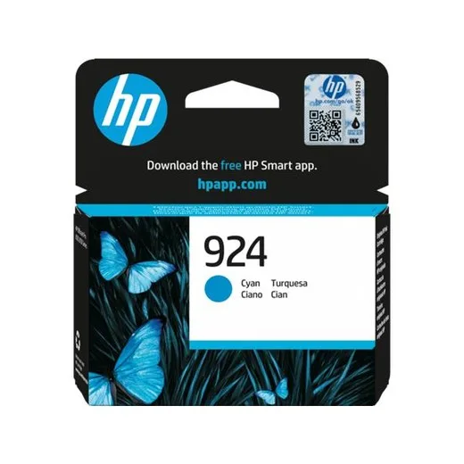4K0U3NE Atramentová náplň do Officejet Pro 8120e, 8130e tlačiarní, HP 924, cyan, 400 strán