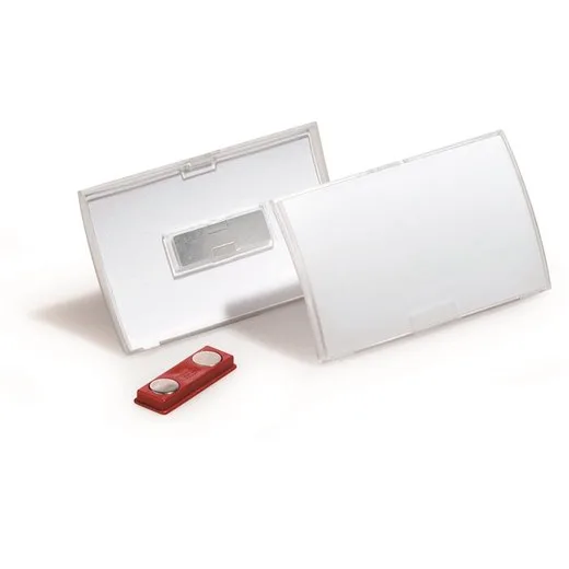 Visačka, magnetická, 54x90 mm, DURABLE "CLICK FOLD", priehľadná