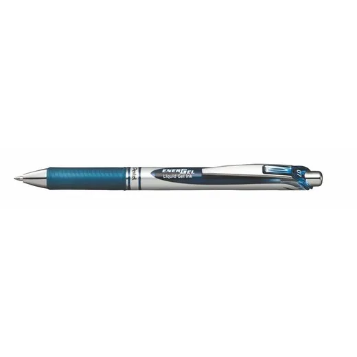 Gélové pero, 0,35 mm, stláčací mechanizmus, PENTEL "EnerGel BL77", tmavomodrá