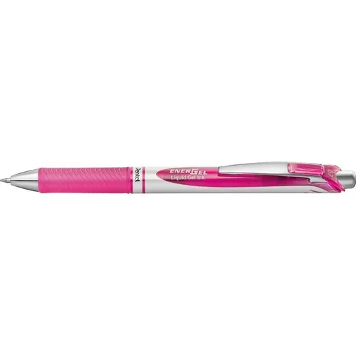 Gélové pero, 035 mm, stláčací mechanizmus, PENTEL "EnerGel BL77", pink