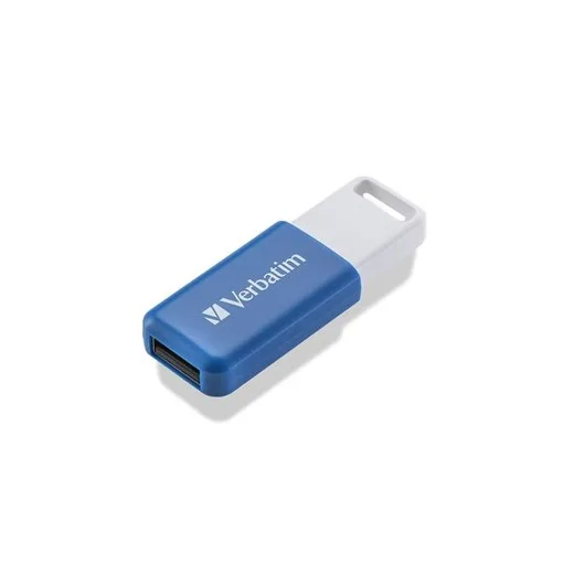 USB kľúč, 64GB, USB 2.0, VERBATIM "Databar", modrý
