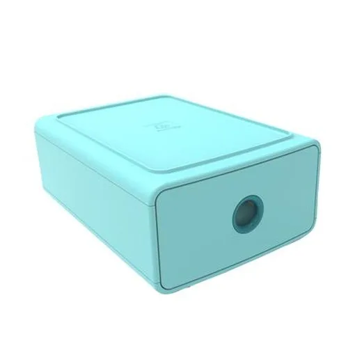 Box na dokumenty, plast, 1 zásuvka, EXACOMPTA "Skandi", ľadový modrý