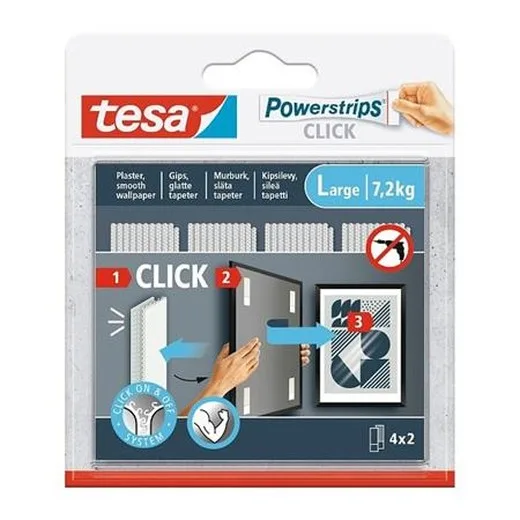Vešiak, samolepiaci, veľkosť L, TESA "Powerstrips CLICK"