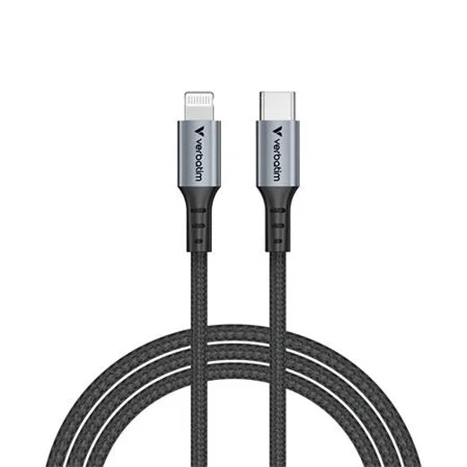 USB kábel, USB-C - Lightning (Apple), 1,2 m, VERBATIM, čierna