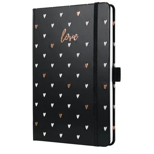 Diár, A5, týždenný, 2026, tvrdá obálka, SIGEL "Jolie", Dark love