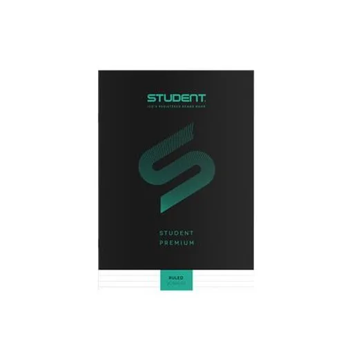 Zošit, A4, linajkový, 32 listov, ICO "Student Premium", čierny
