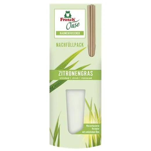 Osviežovač vzduchu, 90 ml, náhradná náplň, FROSCH „Oase“, citrónová tráva
