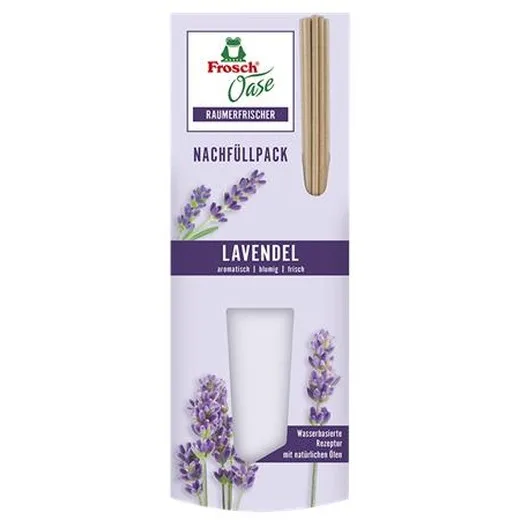 Osviežovač vzduchu, 90 ml, náhradná náplň, FROSCH „Oase“, levanduľa