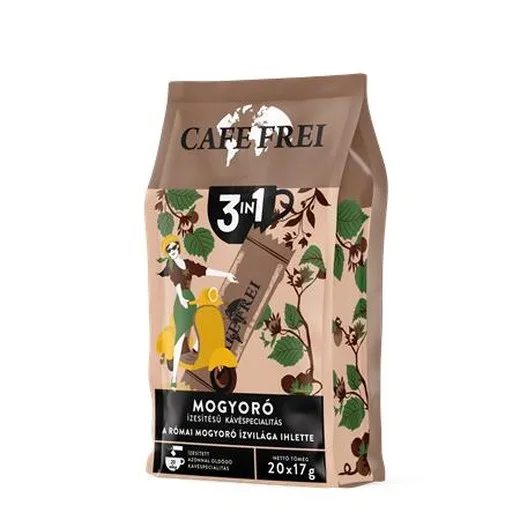Instantná káva, 20×17 g, CAFE FREI "Rímsky lieskový orech 3 v 1"