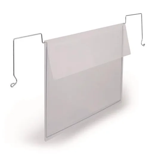 Logistické vrecko, A5, na šírku, DURABLE, s kovovou sponou, priehľadné