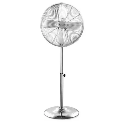 Ventilátor, stojací, 40 cm, 50 W, TECHWOOD, chróm