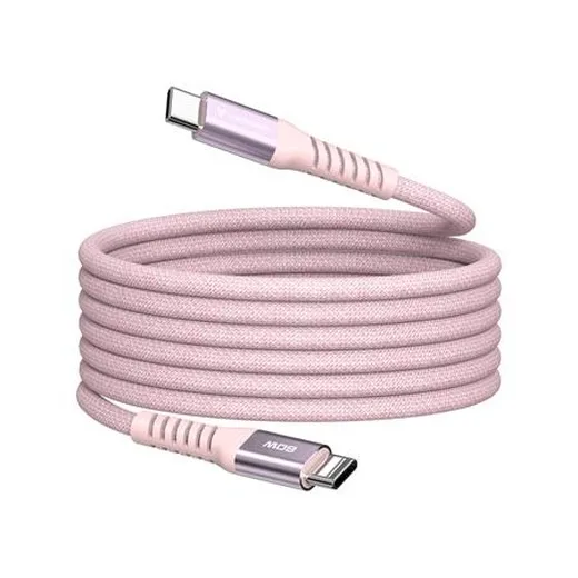 USB kábel, USB-C – USB-C, 1,2 m, 60 W, magnetický, VERBATIM, ružový