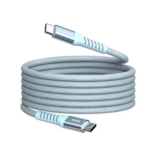 USB kábel, USB-C – USB-C, 1,2 m, 60 W, magnetický, VERBATIM, modrý