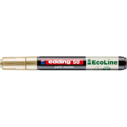 Lakový popisovač, 2–3 mm, EDDING „50“, zlatý
