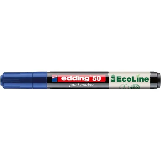 Lakový popisovač, 2–3 mm, EDDING „50“, modrý