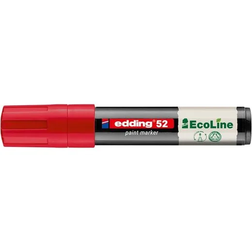 Lakový popisovač, 4-15 mm, EDDING "52", červený