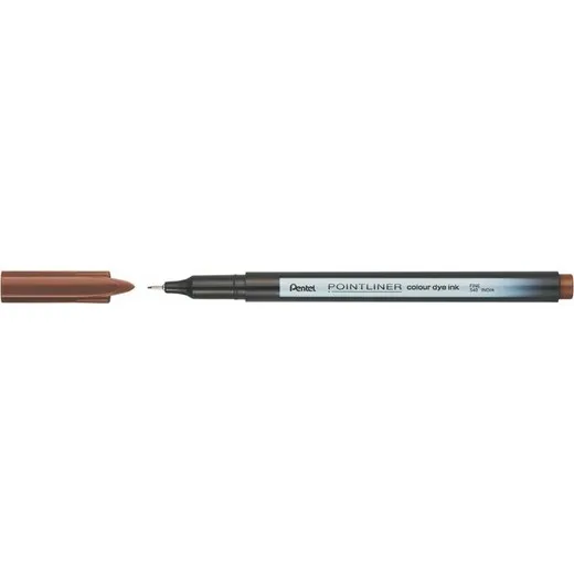 Liner, 0,4 mm, PENTEL "Pointliner", orechovo hnedý