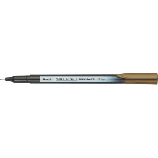 Liner, 0,4 mm, PENTEL "Pointliner", hnedý